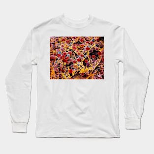 Coloured SEM of adipose tissue showing fat cells (P760/0014) Long Sleeve T-Shirt